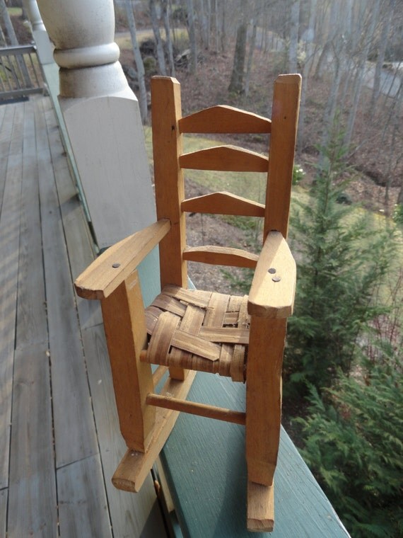 DOLL ROCKER Rocking CHAIR Small Wooden Ladderback by backofbeyond