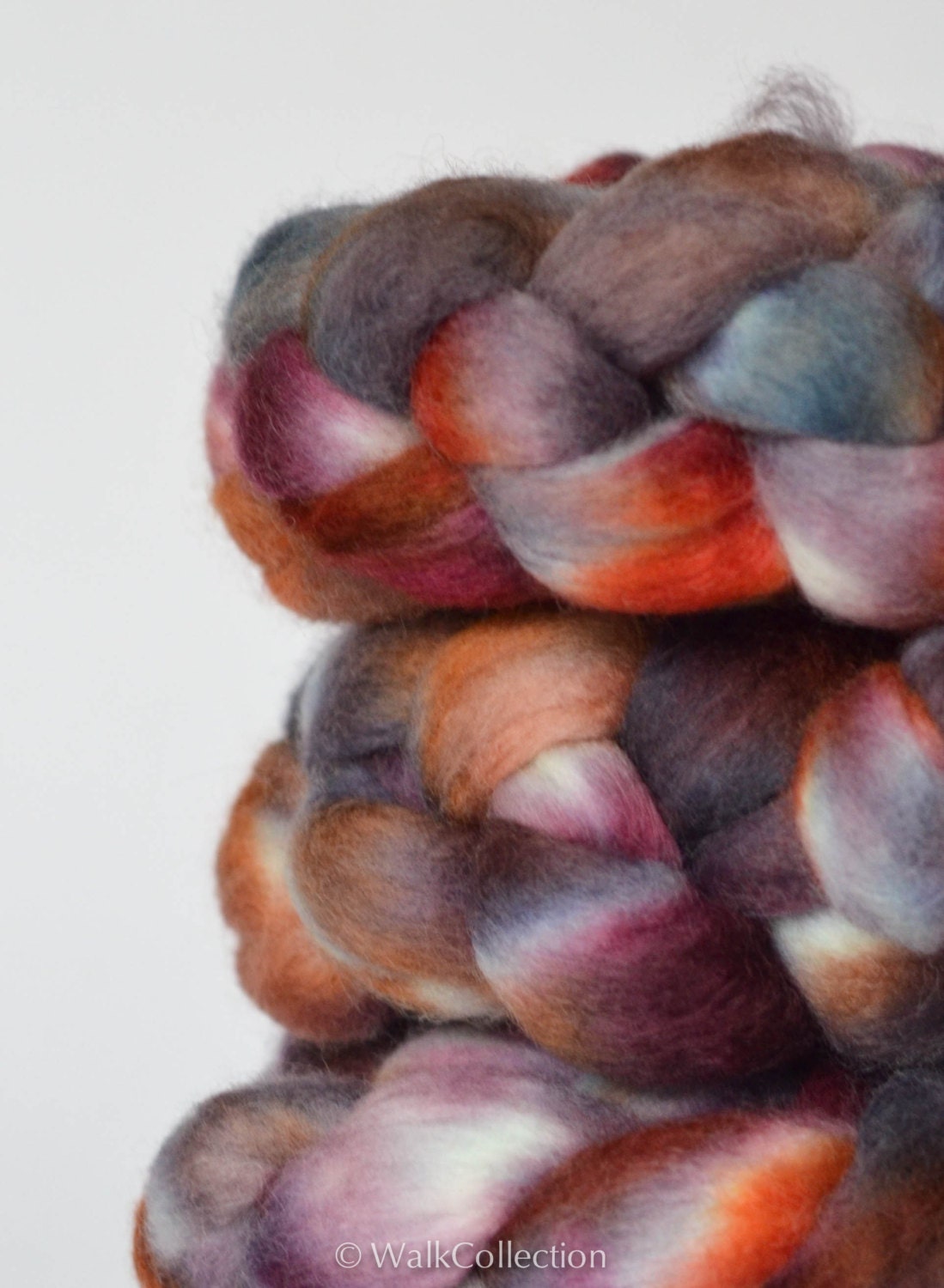 Corriedale wool top, 115g / 4 oz - hand-dyed spinning fibers