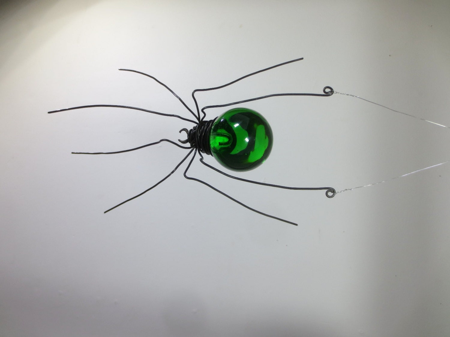 Emerald Green Sun Catcher Window Spider Hanging Art, Made to Order