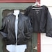 Vintage 1980s WILSON'S Black Leather Biker Jacket w/Zip-in Lining-Cafe Racer Collar sz Sm