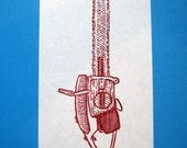 The Texas Chainsaw Massacre linocut print