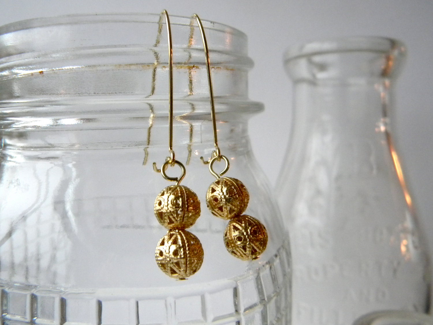 Ree Earrings.  Gold