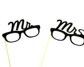 Mr and Mrs Glasses Set Photo Booth Props Wedding Photobooth Props Party Glasses Photo Props Party Decorations Party Supplies
