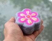Felted Soap Pink Flower  ( Plumeria  )