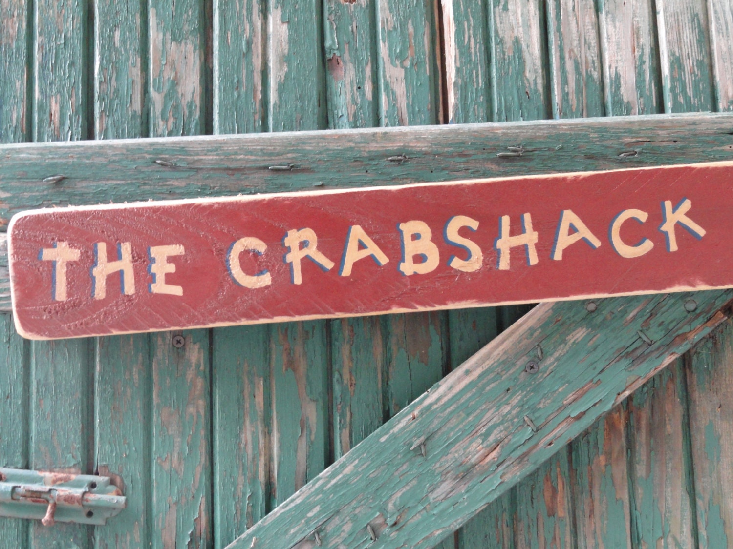 Crabshack Sign - Primitive - Rustic Wall Hanging - Beach House Decor - Seafood Sign