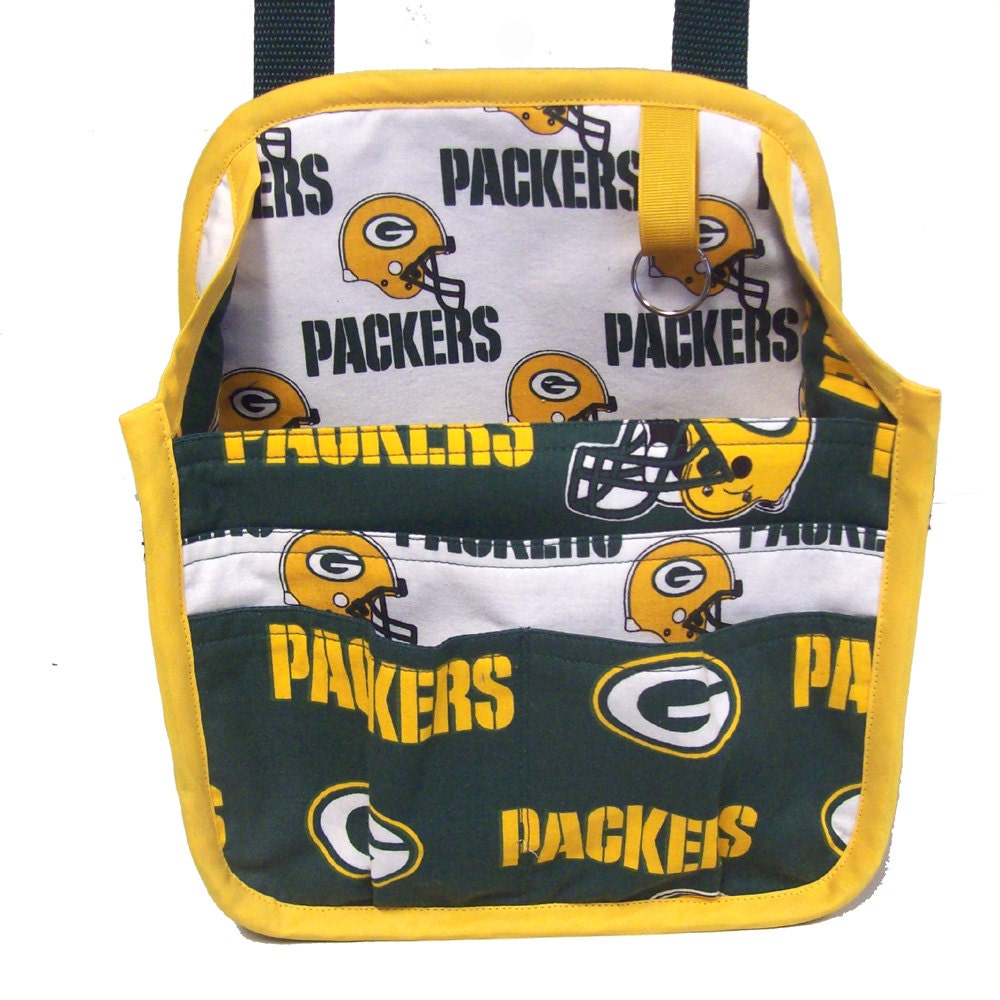 Hanging Car Organizer in Green Bay Packers Green and Gold
