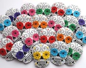 Day of the Dead Jewelry Skull Brooch