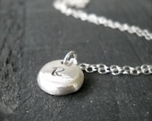 Personalized Sterling Silver Pebble Necklace