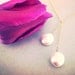 Pearl Necklace, White Coin Pearl LariatBridesmaids Jewelry, Bridal Jewelry