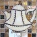 Nightlight Stained Glass Beige Teapot Night Light Handmade OOAK