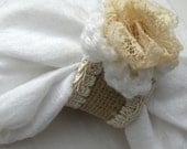 Burlap & Lace Napkin Rings Artisan Hand Crafted