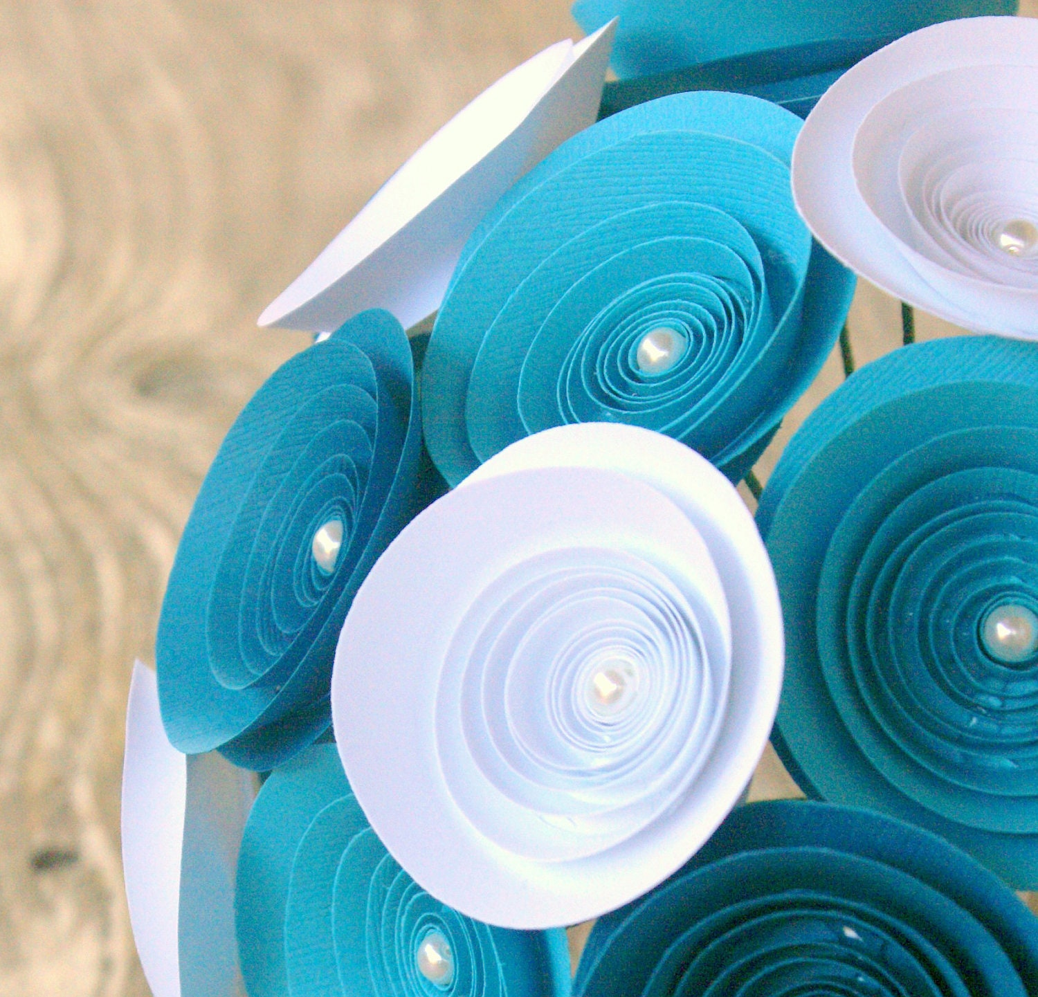Medium Bouquet with Pearls - Build Your Own Bouquet - Handmade Paper Flower Bouquet, Posy