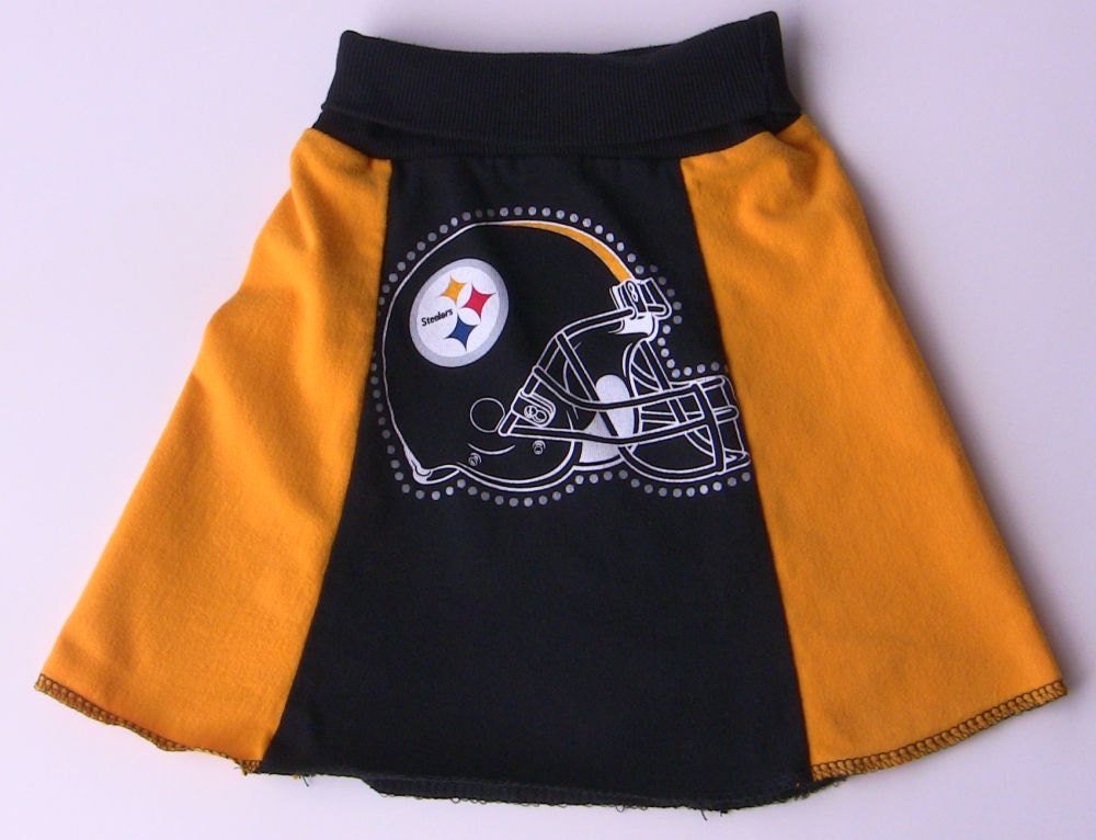 Recycled Pittsburgh Steelers Skirt Girls Size 2/3T