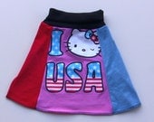 Upcycled Hello Kitty Skirt Girls Size 2/3T