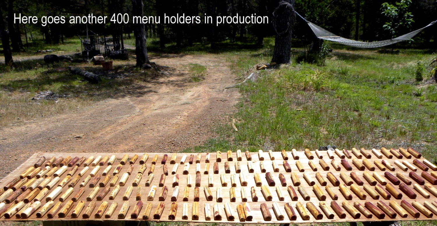 50 - 5" Cedar Tree Branch Wedding place card holders-Place settings-Wedding Table numbers-Baby Shower place card holders