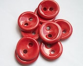 Red Ceramic Buttons