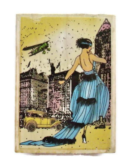 New York Diva Rubber Stamp by Hampton Art