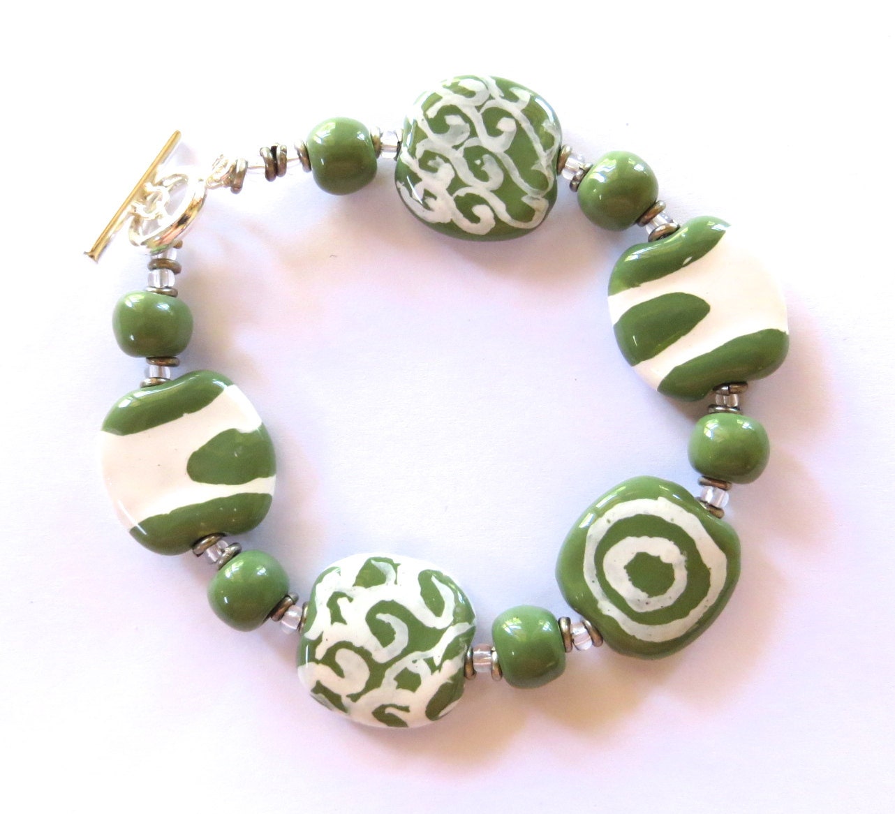 Kazuri Bead Bangle, Fair Trade, Ceramic Jewelry