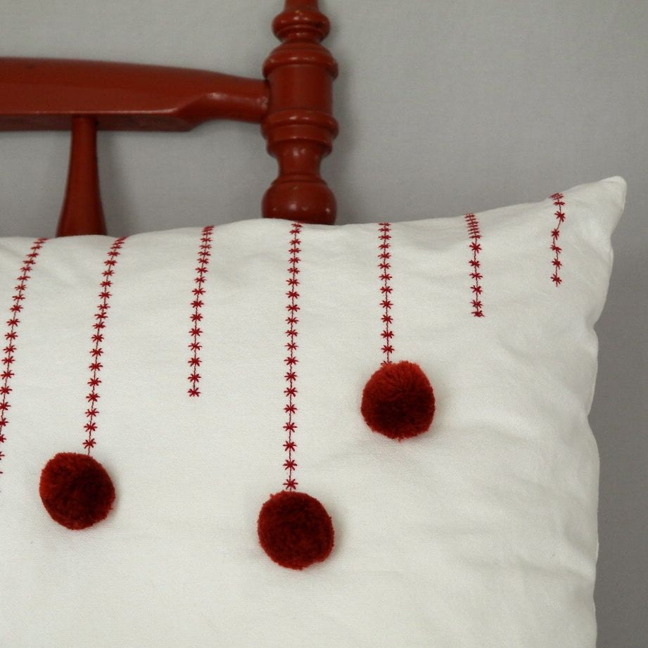 red shooting star pillow