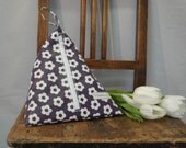 Oilcloth Wash bag for kids and light traveling- purple retro flower