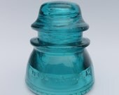 Hemingray Aqua glass electric telephone insulator