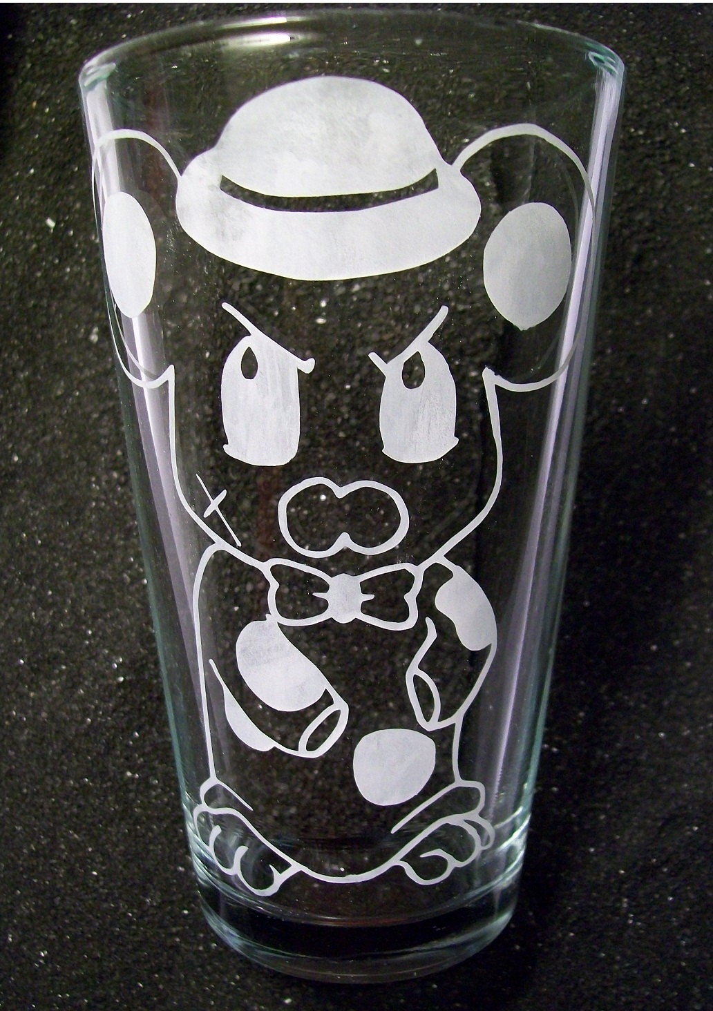 Full Metal Panic Bonta-kun pint glass etched tumbler