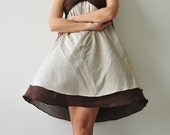 Feel So Good - Short ...Cream Brown Halter Maxi Cotton dress