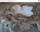 ON SALE Newborn Photo Prop Burlap Basket Set Photography Prop  Baby Photo Prop Fur Fluff Jute Basket Stuffer Filler