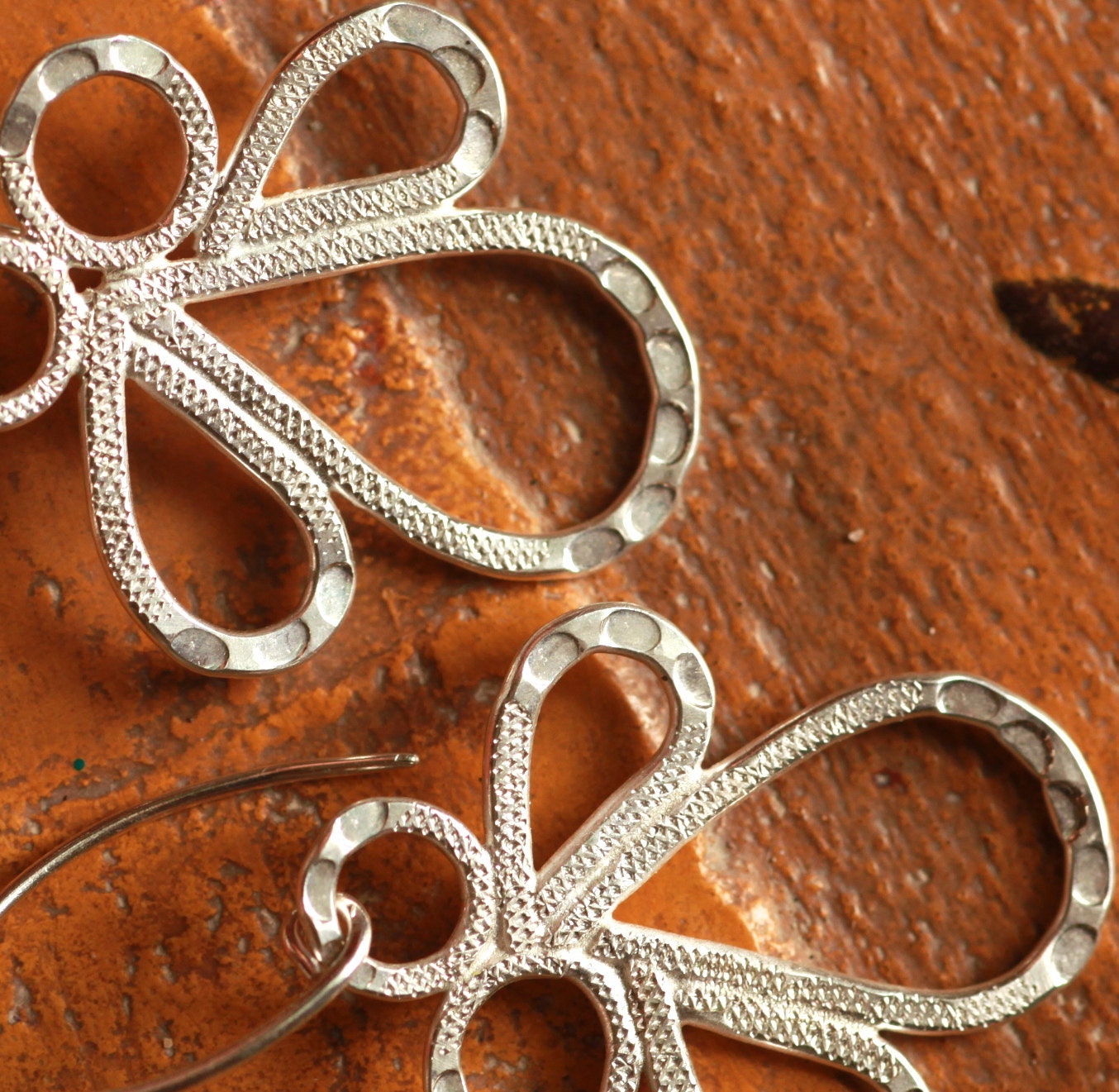 NEW - Paisley Earrings - Stamped - Jewelry, Chandelier Earrings, Silver, Hoop, Drop, Dangle, Mother's Day Jewelry, Mother's Day