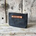 Small Waxed Canvas Pouch: Coal