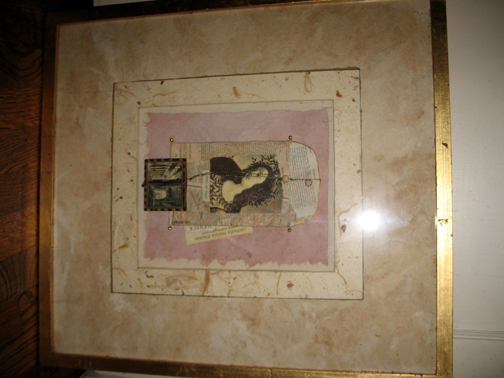 Assemblage Titled 'Travels in Italy' Wall Hanging Original Art Work