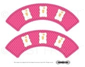 Monogram and Mimosas Printable Cupcake Wrappers - Wedding Bridal Shower Tea Luncheon Il_170x135