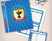 Superhero in the Kitchen personalized printable binder designs - recipe cards, binder covers Il_170x135