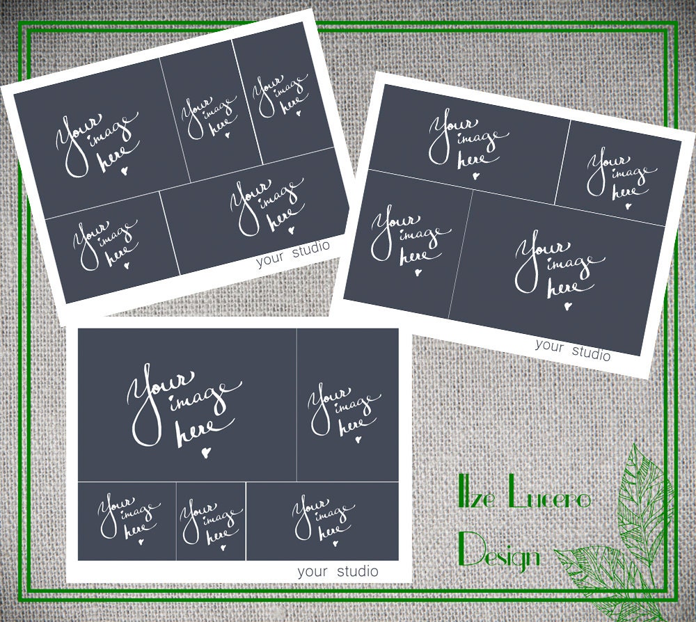 8x11 Blog boards/collages/storryboards PSD templates Set1