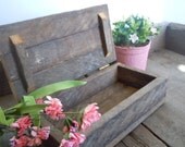 Wood Box Reclaimed Tobacco Lath Rustic Farmhouse Repurposed Handmade Folkart Gift by AMarigoldLife