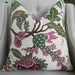 Decorative Designer Lumbar Pillow Cover - 20"X20" - Schumacher Sinhala Linen print in jewel - Pattern on the front