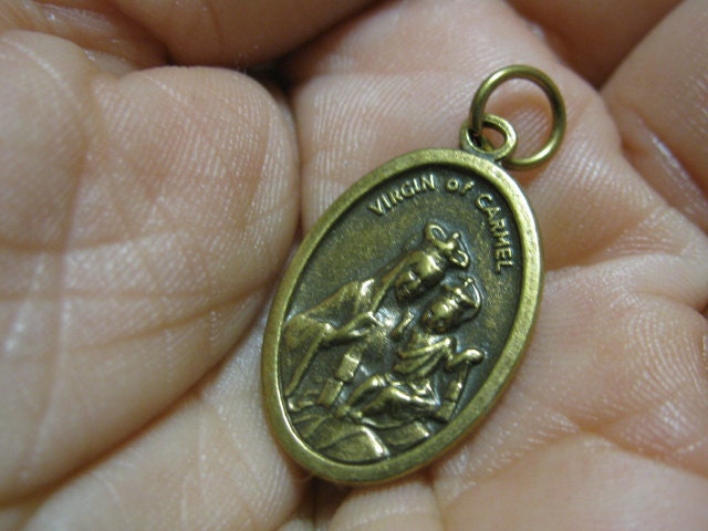 Bronze Medal SACRED HEART Mary & Jesus Relgious Catholic jewelry pendant for necklace rosary charm bracelet