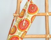 Yoga Mat Bag - Cotton, Orange and Red Circles