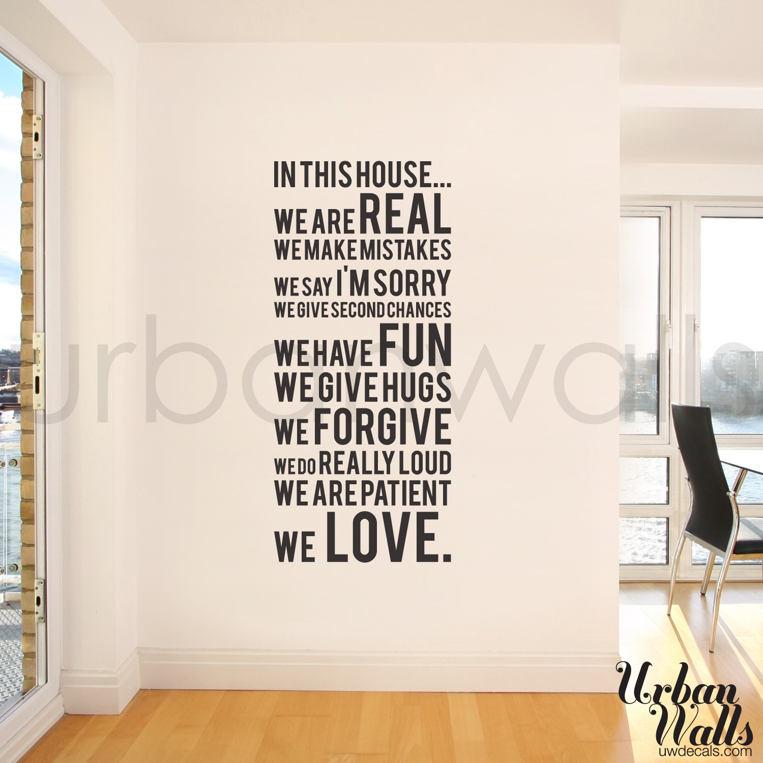 Vinyl Wall Sticker Decal, In this house we do