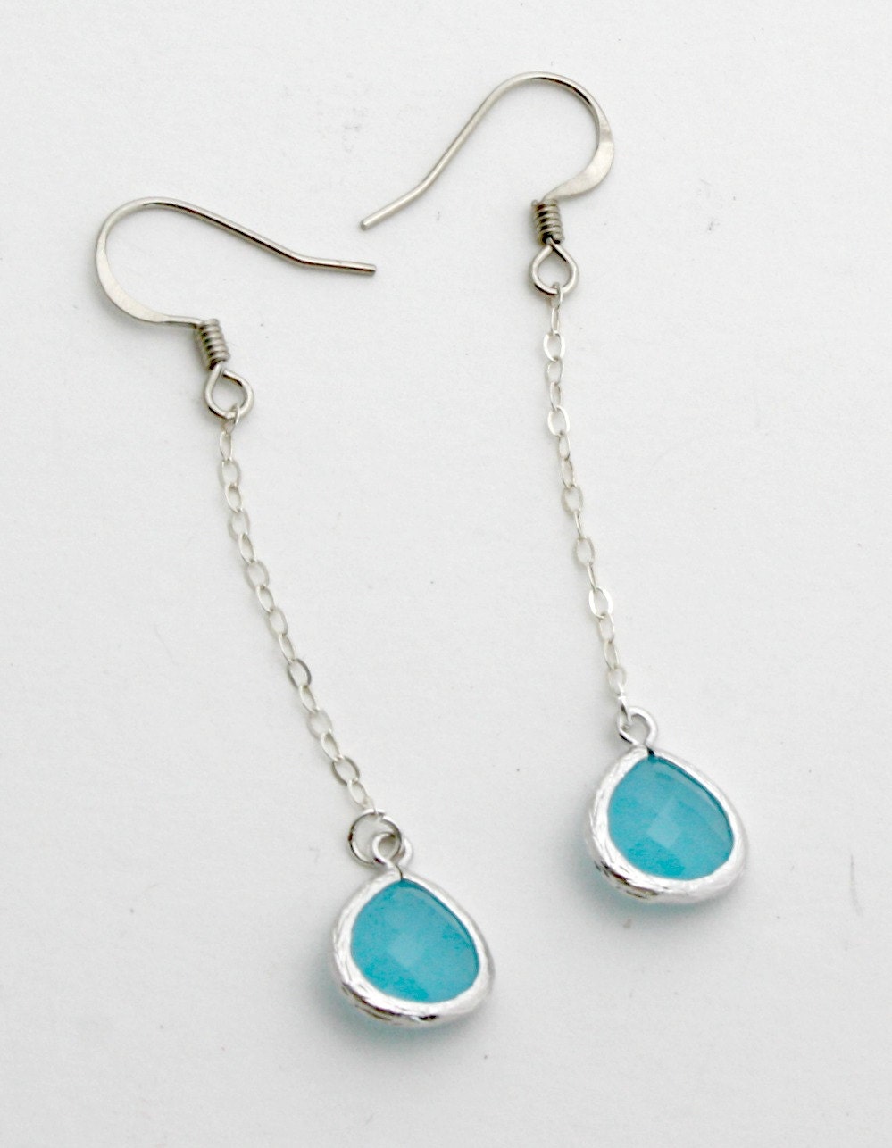 Blue Silver Earrings, Earrings, Bridal Jewelry, Friends Birthday