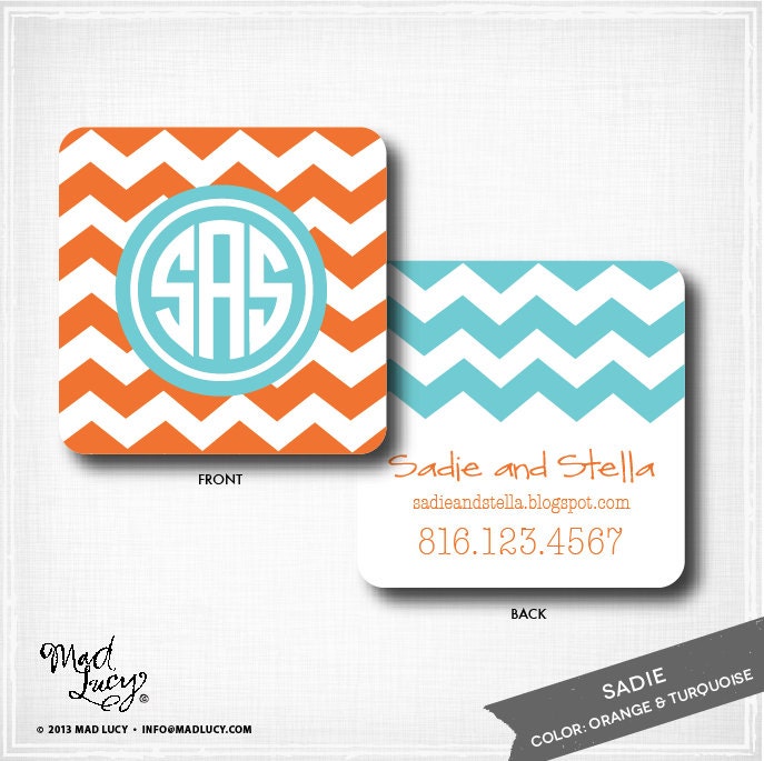 SADIE - personalized Mommy / Business Cards / calling cards / chevron / set of 50