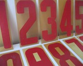 vinTAGE Red Plastic NUMbers