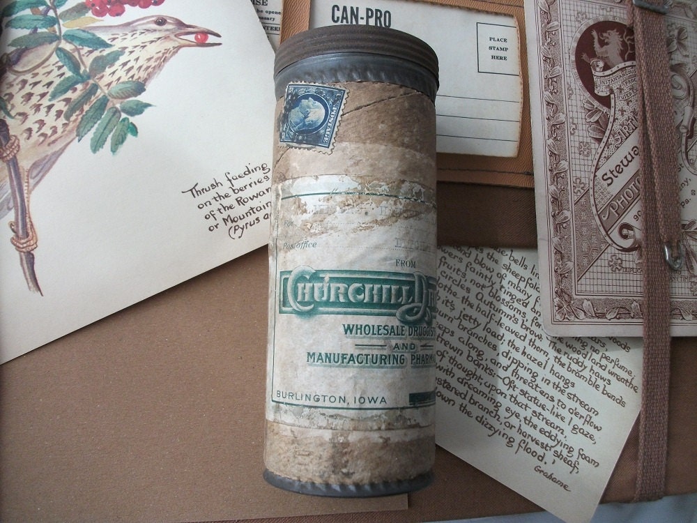 Vintage cardBOARD postAL  Tube