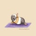 Side Plank - Guinea Pig Yoga Art Print 5x7