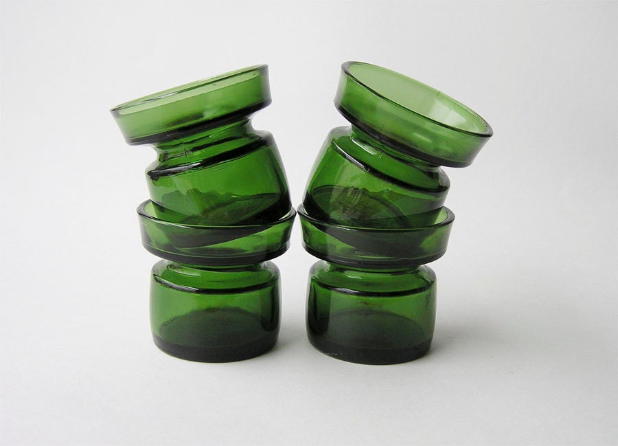 Dansk Green Candle Holders Danish Modern