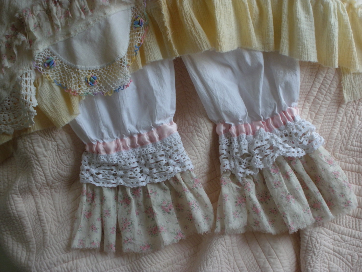 Savy Girl Shabby Chic Rustic Farm Girl Bloomers With Ruffles