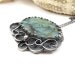 Metalwork silver brooch , gemstone pendant , sterling silver jewelry , labradorite fine brooch , vintage style jewelry