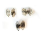 One of a Kind Rare Black and White Quartz Crystal Earrings