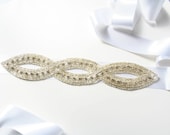 Infinity Weave Sash, Bridal Belt, Crystal