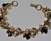 Black Rhinestone Bracelet Vintage